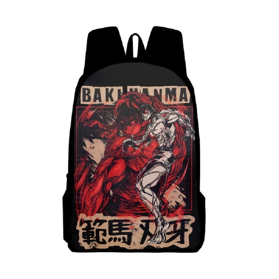Baki Hanma Anime Zipper Backpacks Unisex Fashion Laptop Daypack Harajuku Travel Bag