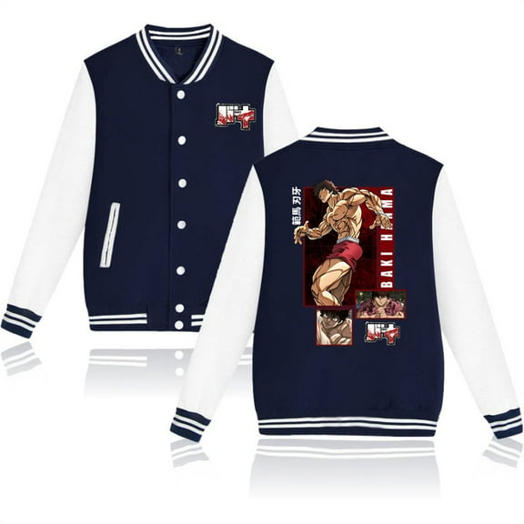 Baki Hanma Baseball Jacket Harajuku Baseball Uniform Streetwear Jackets Longsleeve