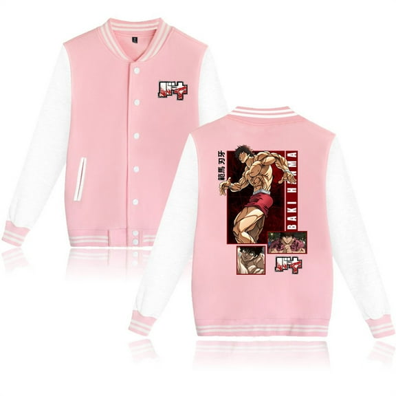 Baki Hanma Baseball Jacket Harajuku Baseball Uniform Streetwear Jackets Longsleeve