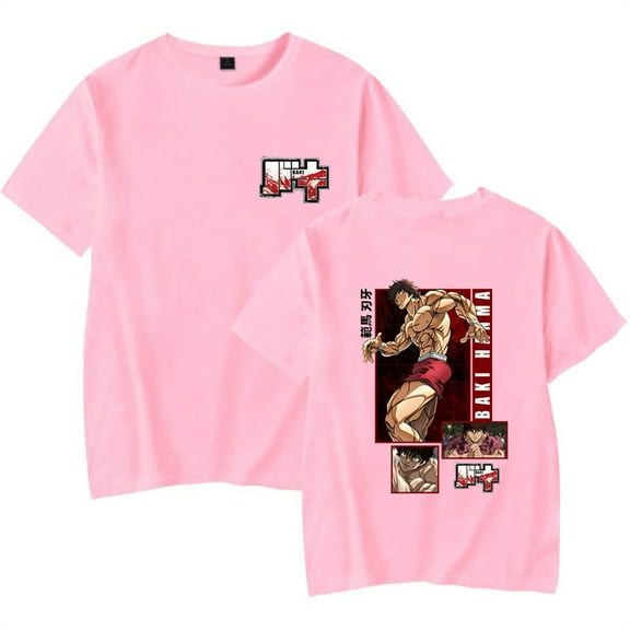 Baki Hanma Tshirt Harajuku Short Sleeve Men Women Crew Neck Tees Streetwear Tee Shirt