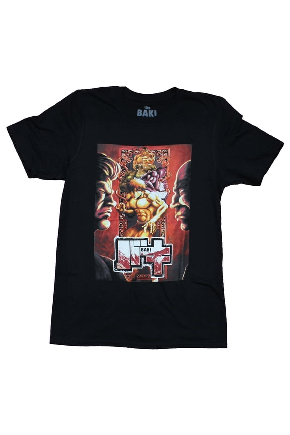 Baki Mens T-Shirt - Key Art Battle Ready Character Image (Small)