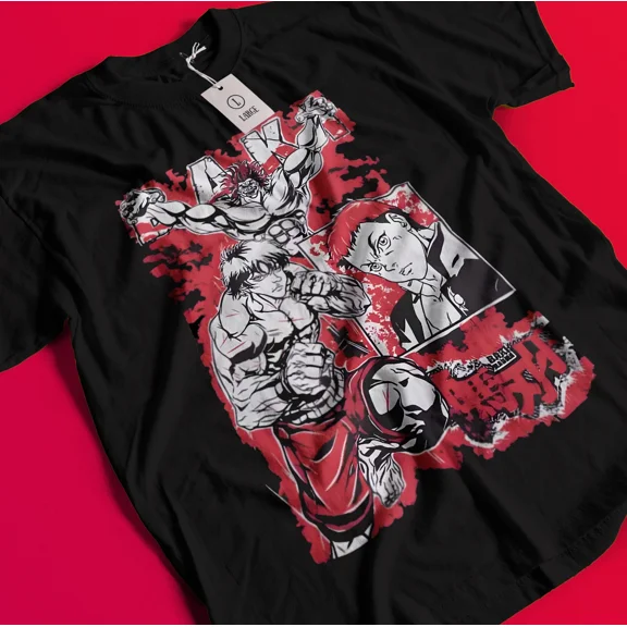 Baki The Grappler T-Shirt Baki Hanma Tshirt Yujiro Shirt Fighting Jack Biscuit