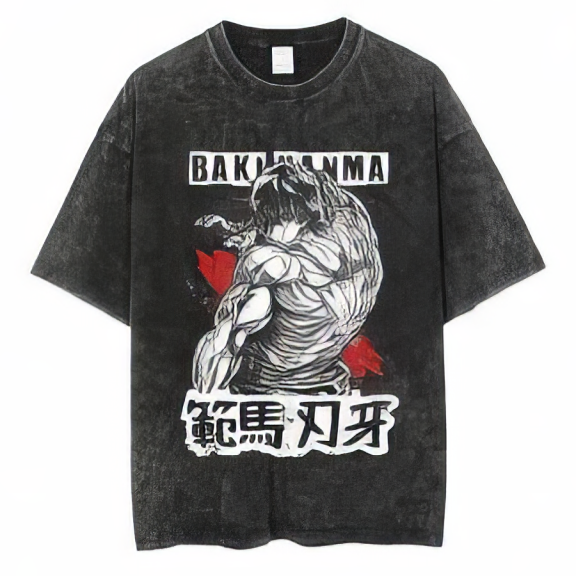 Baki the Grappler Mens T Shirt Cotton Short Sleeve Unisex Tee Casual Soft Novelty Round Neckline Tops