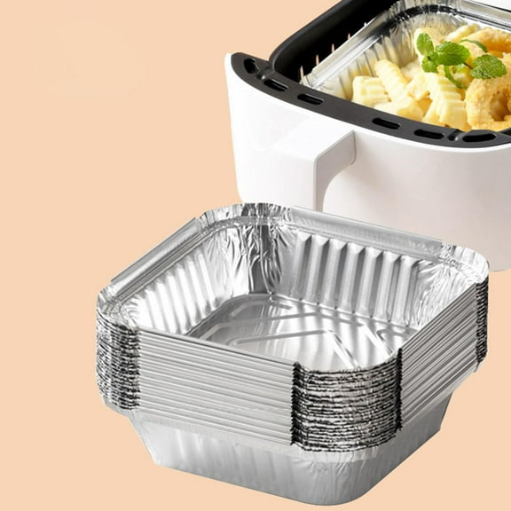 Baking Bowl Air Fryer Tin Fryer Liners Fast Heating Aluminum Tin Box Aluminum Muffin Cupcake Baking Grill Trays 23cm