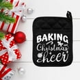 thumbnail image 1 of Baking Christmas Cheer - Pot Holder - Oven Mitt - Hot Pad - Polyester & Neoprene - Christmas - Teacher Gift - Mother's Day - Black, 1 of 2