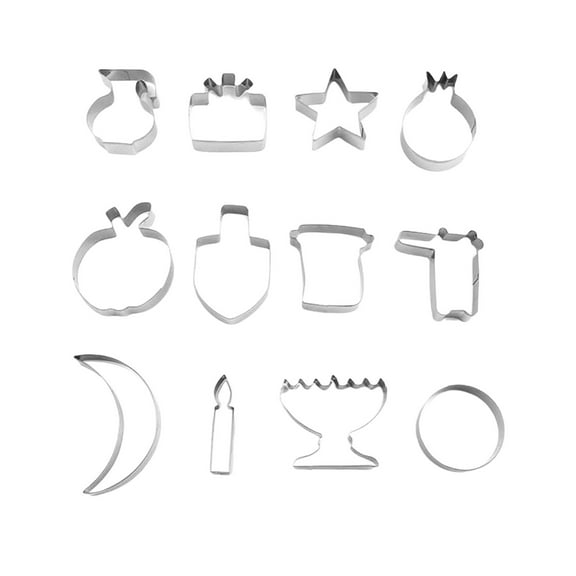 Baking Cookie Cutters for Hanukkah Stainless Steel and Intricate Design Cutters for Festival Baking