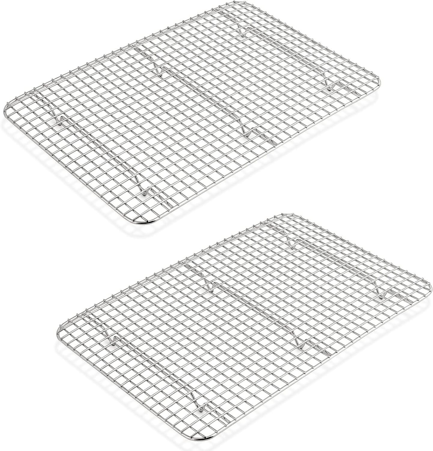 Meat Racks For Cooking Baking Cooling Rack Set of 2, Stainless Steel Toaster Oven Rack for ...