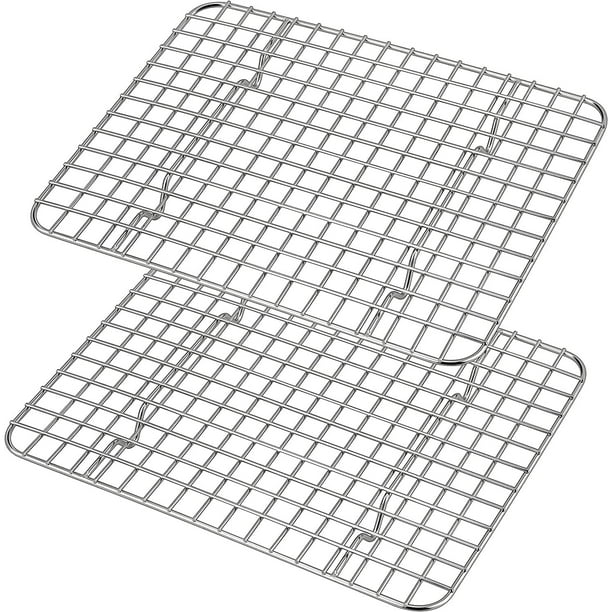 Baking Cooling Rack Set of 2 Stainless Steel Non Stick Heavy Duty Wire Oven Safe Roasting Rack Cooking Grill Tray for Biscuit Cake Bread 11.6 x 9.2 Walmart Business Supplies