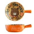 thumbnail image 1 of Baking Creative Ceramic Single Handle Dinnerware Tableware Plate Bowl B, 1 of 8