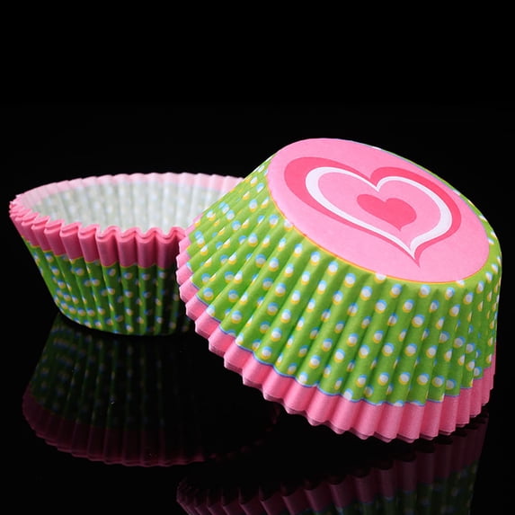 Baking Cups, Premium 100-Pack Paper Cupcake Liners, Oven-Safe Oil Paper Baking Muffin Tray with Soy Ink Design