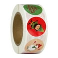 thumbnail image 1 of Baking Decoration Roll Christmas Stickers Happy Holidays with Single Black Tree Stickers 1 Roll (500 Stickers) CQ02 1.5 inches - 3.8 cm, 1 of 7