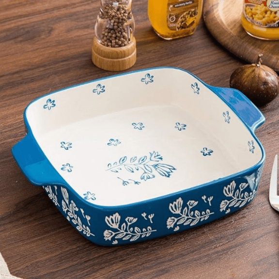 Baking Dish Ceramic Brownie Pan 9x9 Baking Pan Casserole Dish Lasagna Pan Square Bakeware Sets