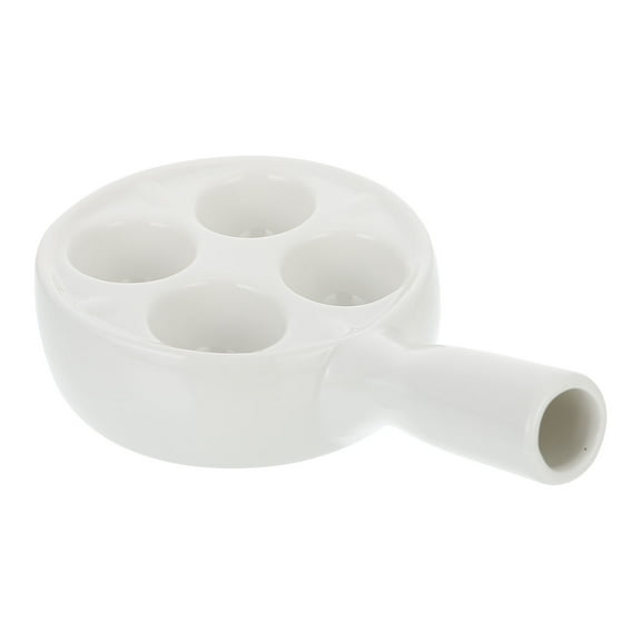 MEIBUTYUP White Ceramic Escargot Plate Set, High-Temperature Resistant, for Home and Kitchen Use