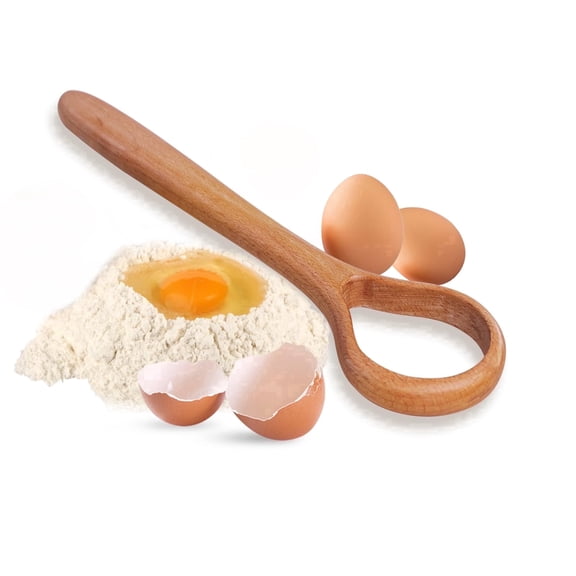 Baking Dough Whisk, 13-Inch Traditional Wooden Mixer - Perfect for Kneading Sourdough, Pizza Dough, Pastry & Batter - Effortless Handmade Bread Tool