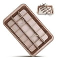 thumbnail image 1 of Baking Grid Brownie Pan with All-Edge Divider Grid – Rectangular Nonstick Cake Mold, Apricot Pink, Shipped from Local Warehouse, 1 of 6