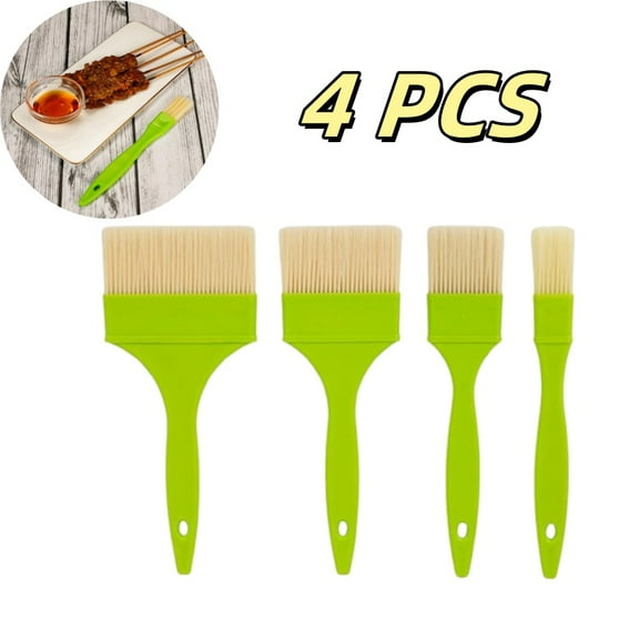 Baking, Grill & Kitchen Brush with Long Bristles - Spread Marinades, Butter, Sauces & More