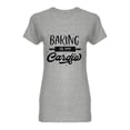 thumbnail image 1 of Baking Is My Cardio Shaped T-Shirt Women -Image by Shutterstock, Female Large, 1 of 2