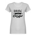 thumbnail image 1 of Baking Is My Cardio Shaped T-Shirt Women -Image by Shutterstock, Female Small, 1 of 2