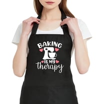 Baking Is My Therapy Aprons for Women with 2 Pocket Baked Waterproof Adjustable Bib Kitchen Cooking Apron Bakers Gift