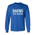 thumbnail image 1 of Baking Is My Valentine Adult Long Sleeve T-shirt, 1 of 2