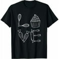 thumbnail image 1 of Baking Love Whisk Rolling Pin Baker Cupcake Cake Pastry T-Shirt, 1 of 4