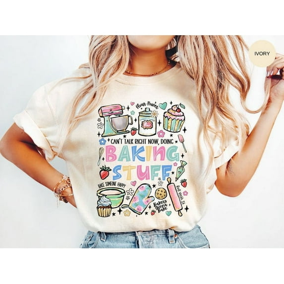 Baking Lover T-Shirt, Cupcake Pastry Chef Tee, Comfort Colors Retro Baking Shirt, Cake Maker Gift T-Shirt