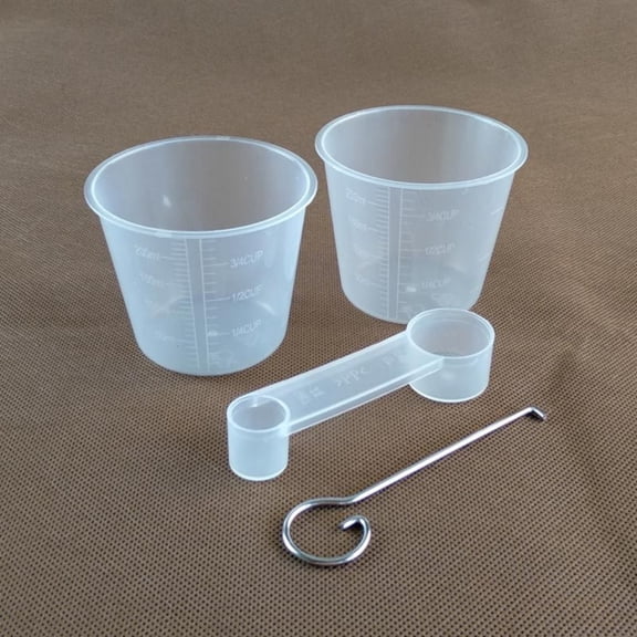 Baking Measurement Kit Measuring Cup and Spoon Nonslip Dough Hook for Kitchens
