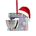 thumbnail image 1 of Baking Mixer Christmas Ornament, Flat Decorative Pendant, Christmas Tree Hanging Decor & Car Decoration, Cute Holiday Ornament For Cooking Enthusiasts, 2.55*3.14in, A, 1 of 5