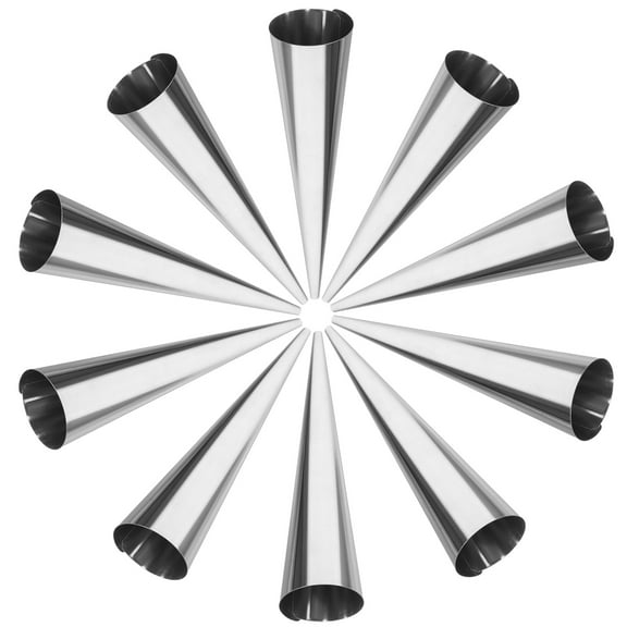 Baking Mold 10 Pcs Cone Shaped Croissant Mould Croissants Bread Stencils Pancake Stainless Steel