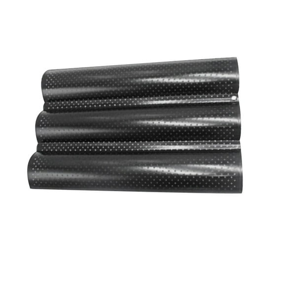 Baking Mould Wave Bread Stick Baking Tray Kitchen Baking Tool (Size M 3 Slots Black)