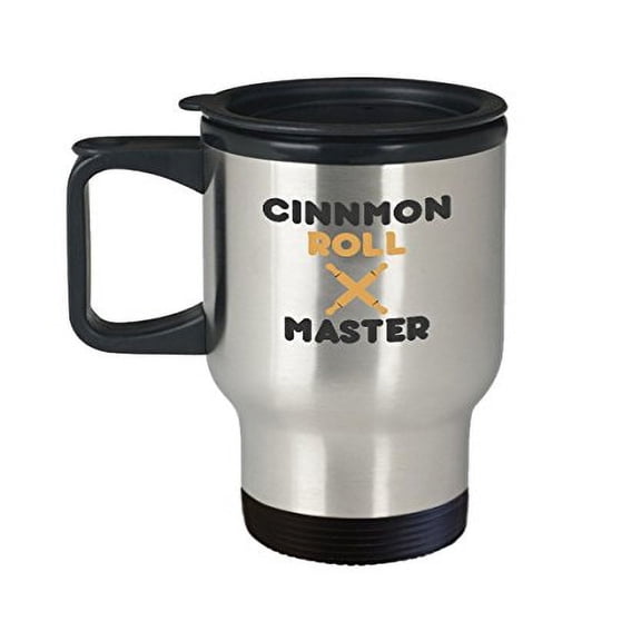 Baking Mug - Cinnamon Roll Master - Pastry Chef Gifts - 14 oz Stainless Steel Coffee Travel Cup