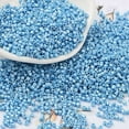 thumbnail image 1 of Baking Paint Glass Seed Beads Cylinder Sky Blue 2x1.5mm Hole: 1mm 5599pcs/50g, 1 of 4