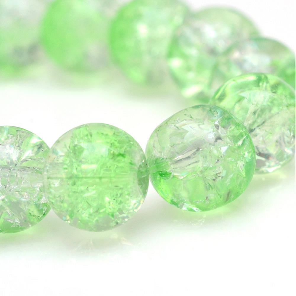Baking Painted Glass Bead Strands Round Light Green 4mm Hole: 1.1~1.3mm about 200pcs/strand 31.4 inch