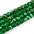 thumbnail image 1 of Baking Painted Glass Beads Strands Round Drawbench Style Green 6~6.5mm Hole: 1mm 139~162pcs/strand 29.53~34.25 inch(75~87cm), 1 of 4