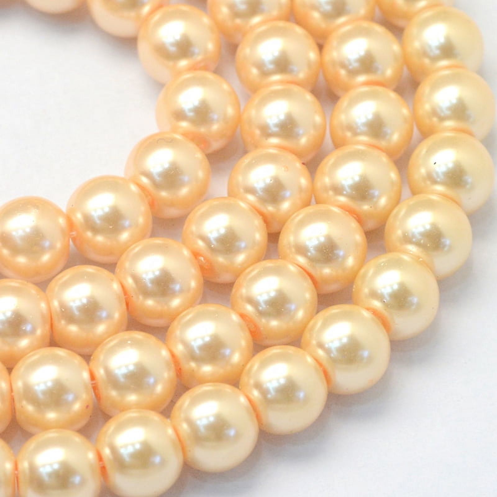 Baking Painted Pearlized Glass Pearl Round Bead Strands Moccasin 4~5mm Hole: 1mm about 200~210pcs/strand 31.4 inch