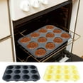 thumbnail image 1 of Baking Pan under $5! Xqxayjr Silicone Muffin Pan, 12-Cup Non-Stick Baking Mold for Cupcakes Pudding, Colorful Grain Design Cake Baking Tool, Flexible Oven Safe Bakeware, 1 of 9