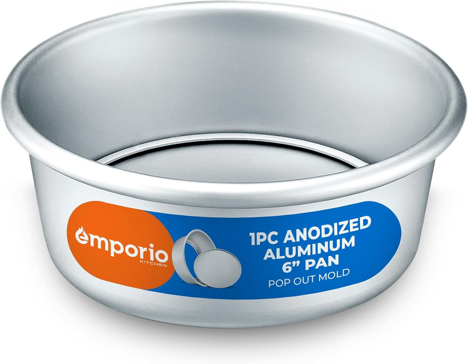 Baking Pan - Anodized Aluminum Round Cheesecake Pan 6’', Pressure Cooker and Air Fryer Compatible, Recipe Booklet Included, Oven Safe (Up To 500° F)