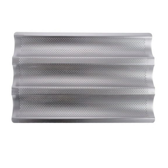 Baking Pan Bread Tray French Loaf Slot Three Bakery Supply Italian Wave Kitchen Tool Mold Steel Rack