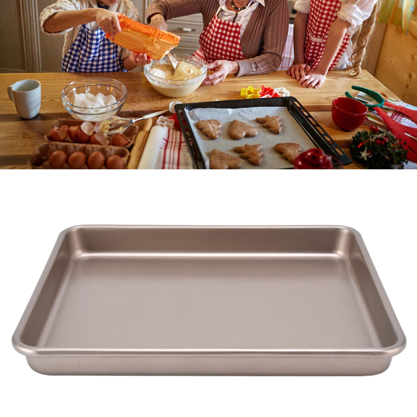 Baking Pan Nonstick Food Grade Carbon Steel Bakeware Heating Evenly 0