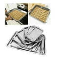 thumbnail image 1 of Baking Pan, Rectangular Tray, A Stainless Steel Baking Sheet - Toaster Oven Cookie Pan, Dishwasher Safe & Anti-Warp, 10 Sizes Available, 12-Pack, by Goohae, 1 of 5