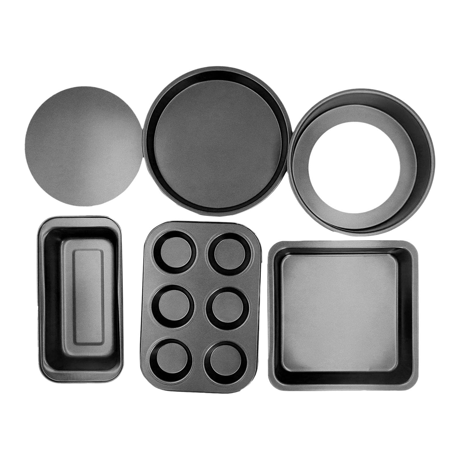 Baking Pan Set Nonstick Steel Bakeware Tools Loose Bottom Cake Pizza