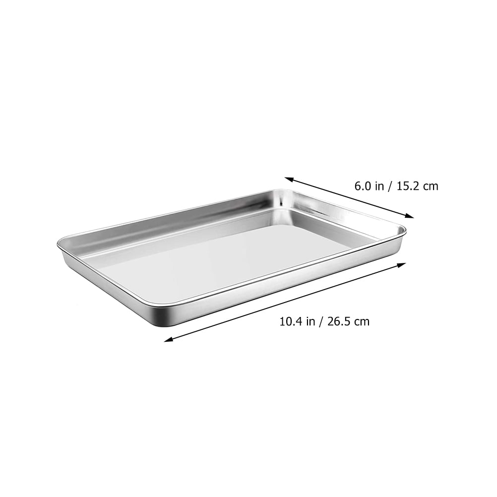 Baking Pan Sheet Tray Toaster Oven Cake Cookie Steel Stainless Dish
