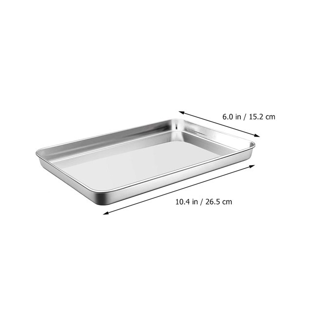 Baking Pan Sheet Tray Toaster Oven Cake Cookie Steel Stainless Dish