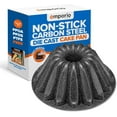 thumbnail image 1 of Baking Pan - Two-Layered Nonstick Gray Marble Coating, Aluminum Fluted Cake Pans, Oven Safe (Up To 450° F), Recipe Booklet Included, Fountain Pan, Gray, 1 of 4