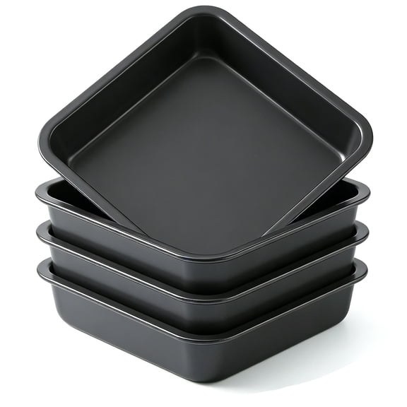 Baking Pans Set Clearance 8-Inch Non-Stick Square Cake Pan, Rust-Resistant Baking Pan for Cakes, Brownies & Lasagna, Dishwasher Safe Easy Clean