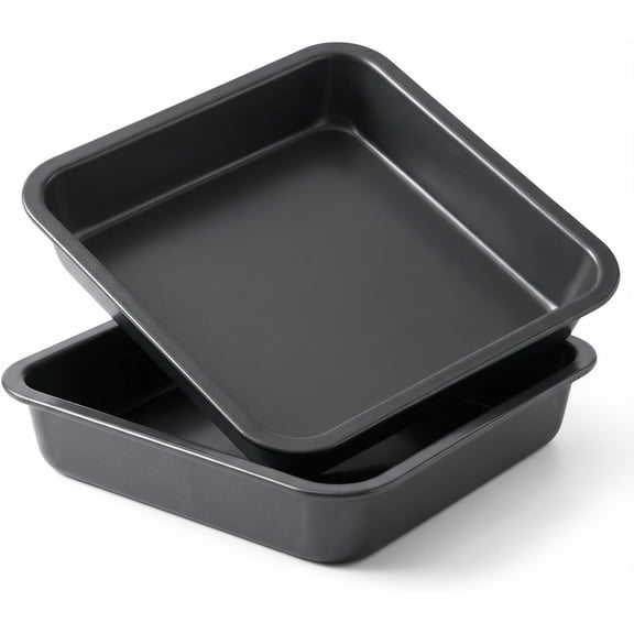 Baking Pans Set Clearance 8-Inch Non-Stick Square Cake Pan, Rust-Resistant Baking Pan for Cakes, Brownies & Lasagna, Dishwasher Safe Easy Clean