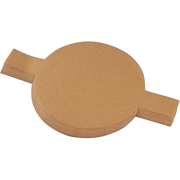 Baking Parchment Paper Rounds - 8-Inch Brown, 100 Count - Nonstick Cake Pan & Baking Sheet Liners with Lift Tabs - Unbleached Parchment Rounds