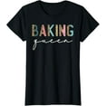thumbnail image 1 of Baking Queen Leopard Baking Lover Baker Pastry Chef Bakery T-ShirtMen and women, Black T-shirt, size: Extra large, 1 of 4