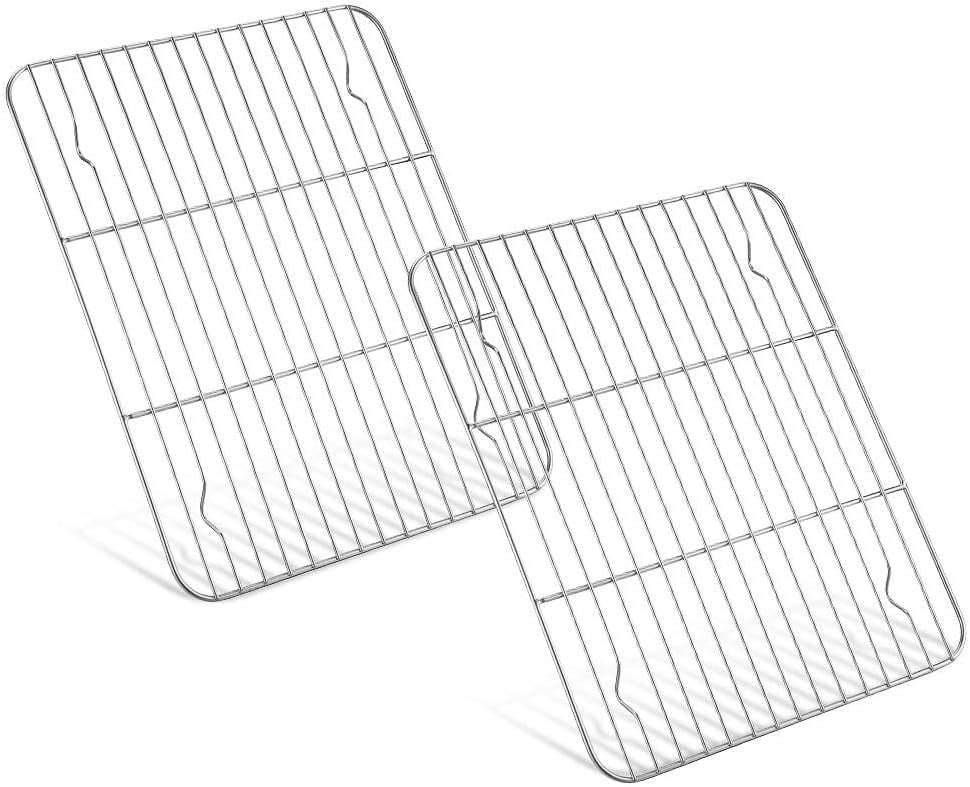 Double Baking Rack Baking Rack Cooking Rack Set of 2-9.8''x7.5'', Stainless Steel Wire ...