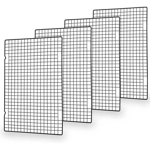 Baking Rack Cooling Rack,Size 16"x 10" Cool Cookies Cakes Breads Heavy Duty Commercial Quality Wire Rack (4 pack)